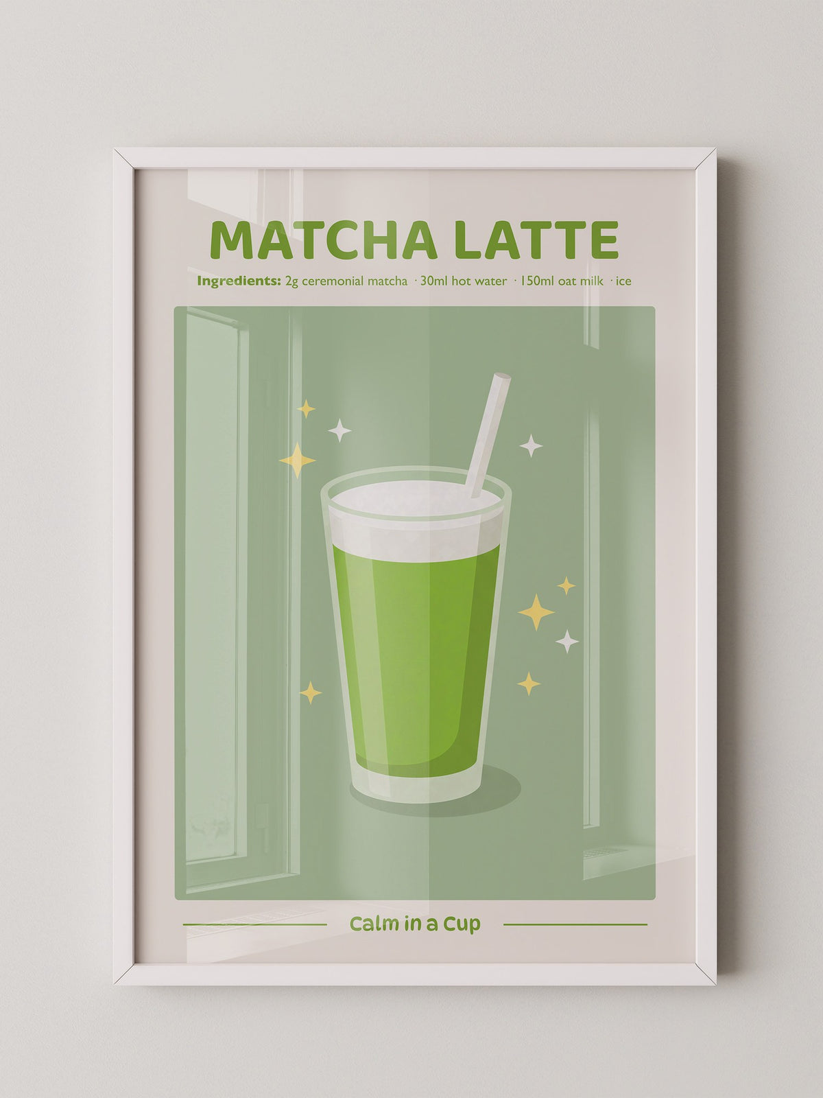Matcha Latte grün Erfrischung