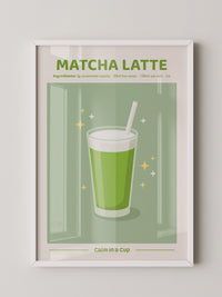 Matcha Latte grün Erfrischung