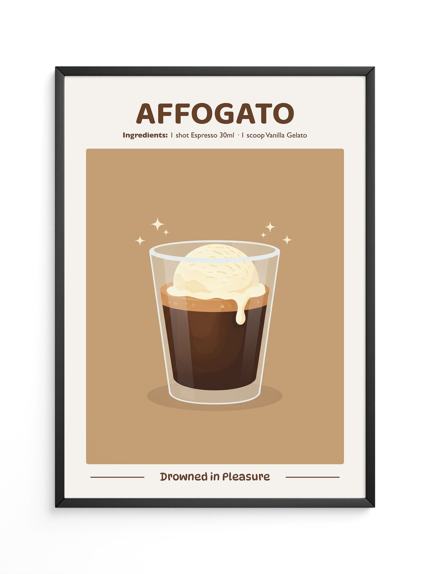Affogato Genuss Illustration