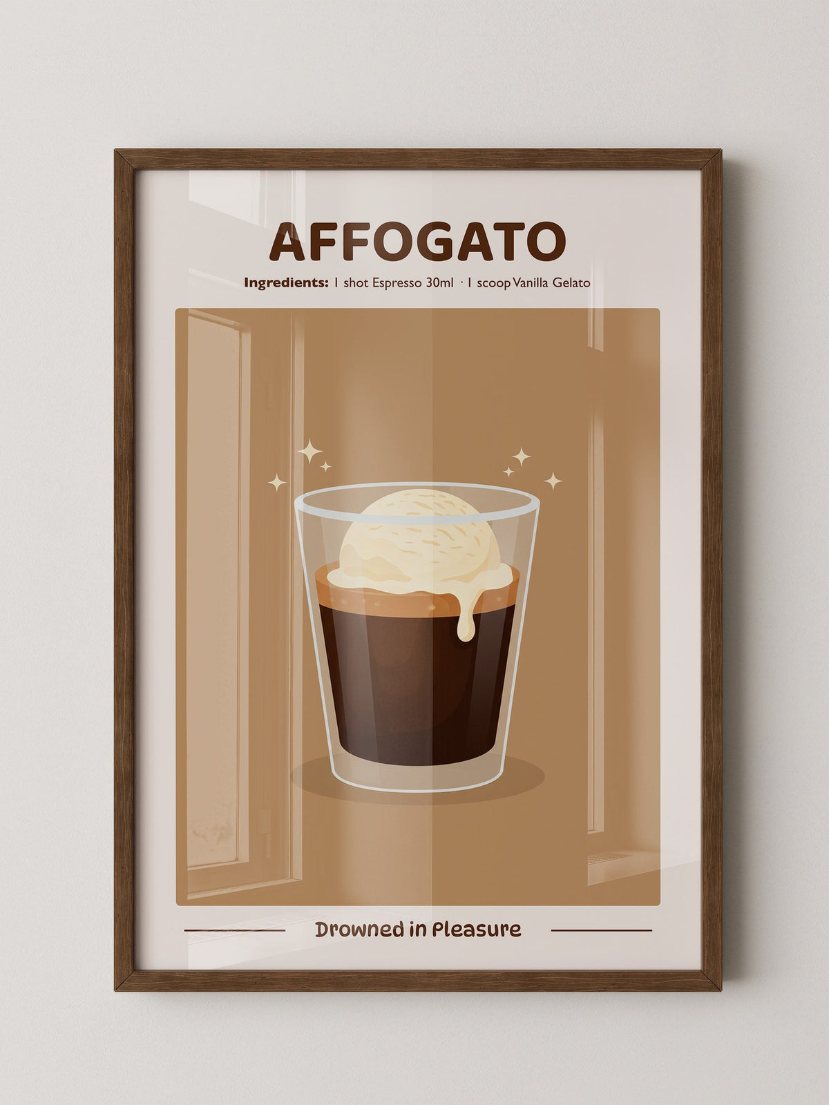 Affogato Genuss Illustration