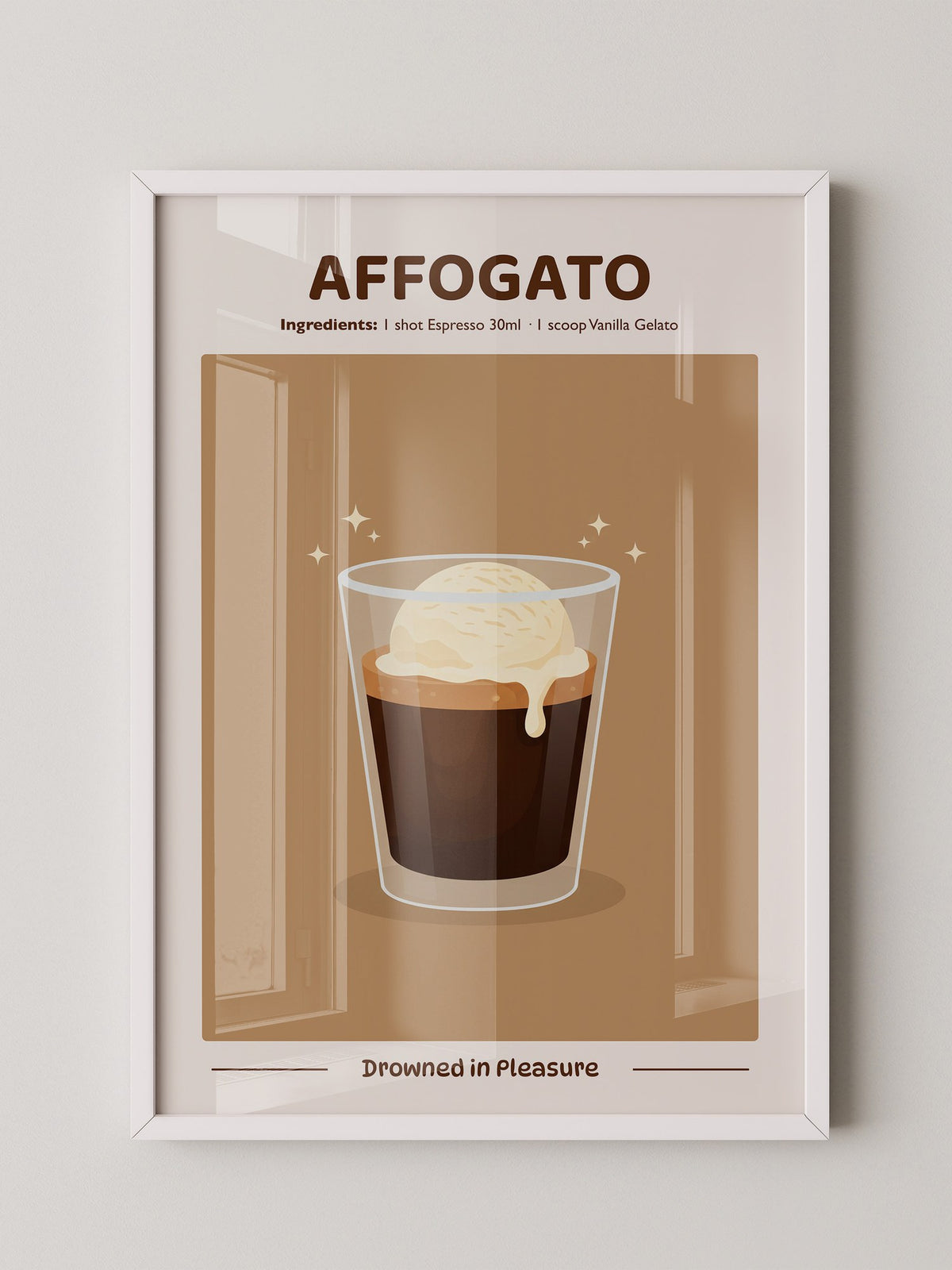 Affogato Genuss Illustration