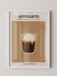 Affogato Genuss Illustration