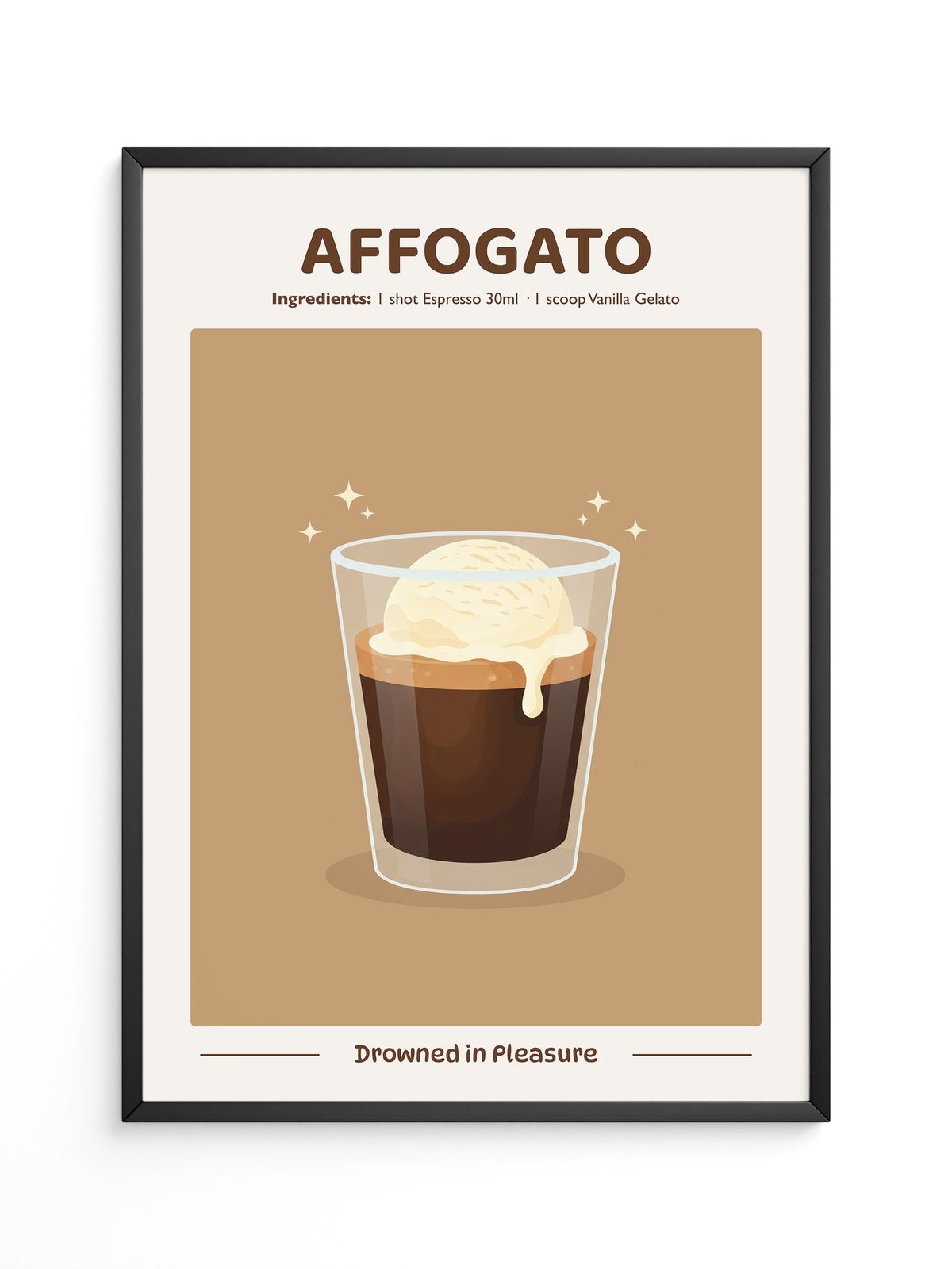 Affogato Genuss Illustration