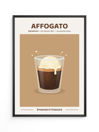 Affogato Genuss Illustration