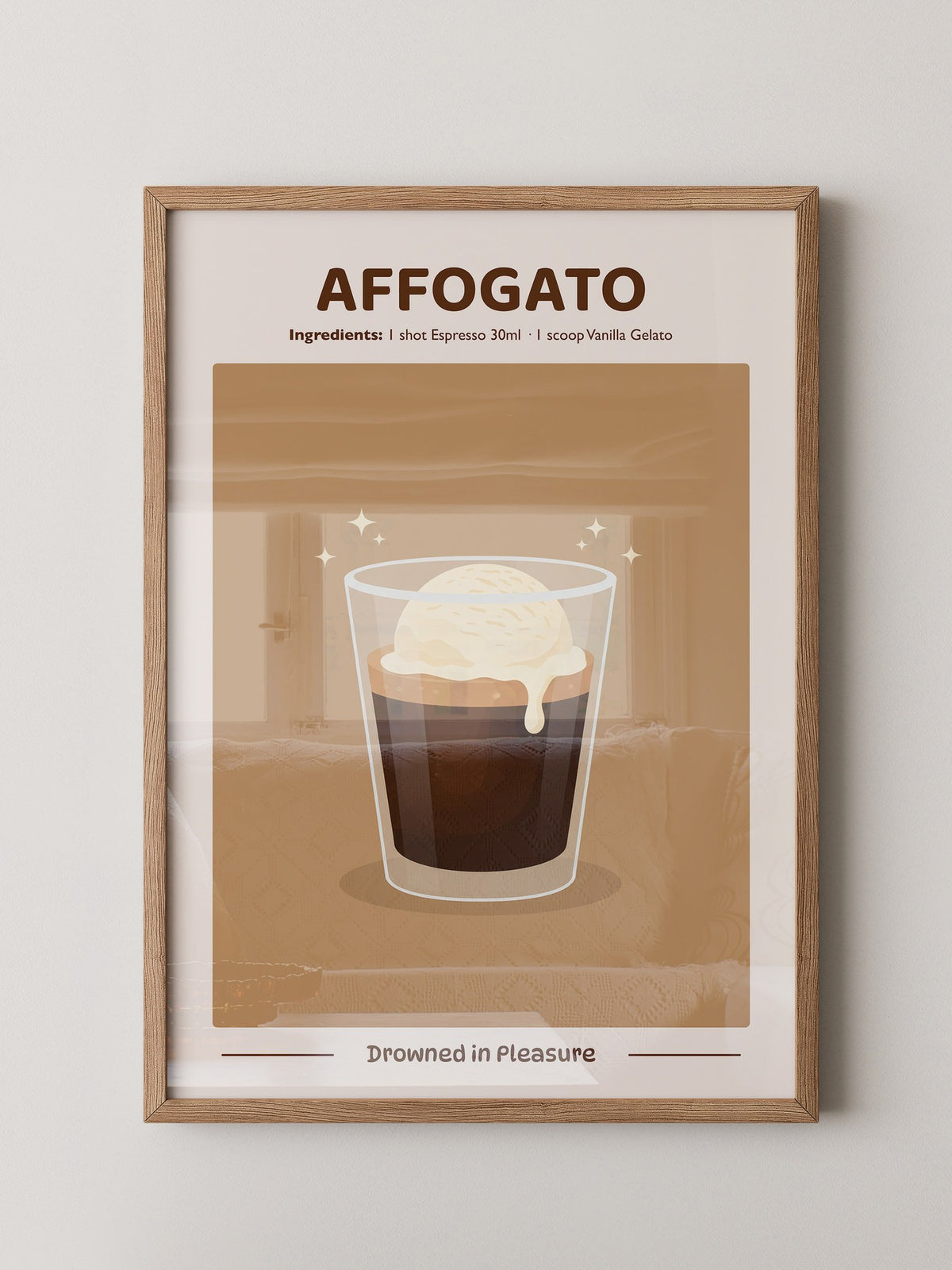 Affogato Genuss Illustration