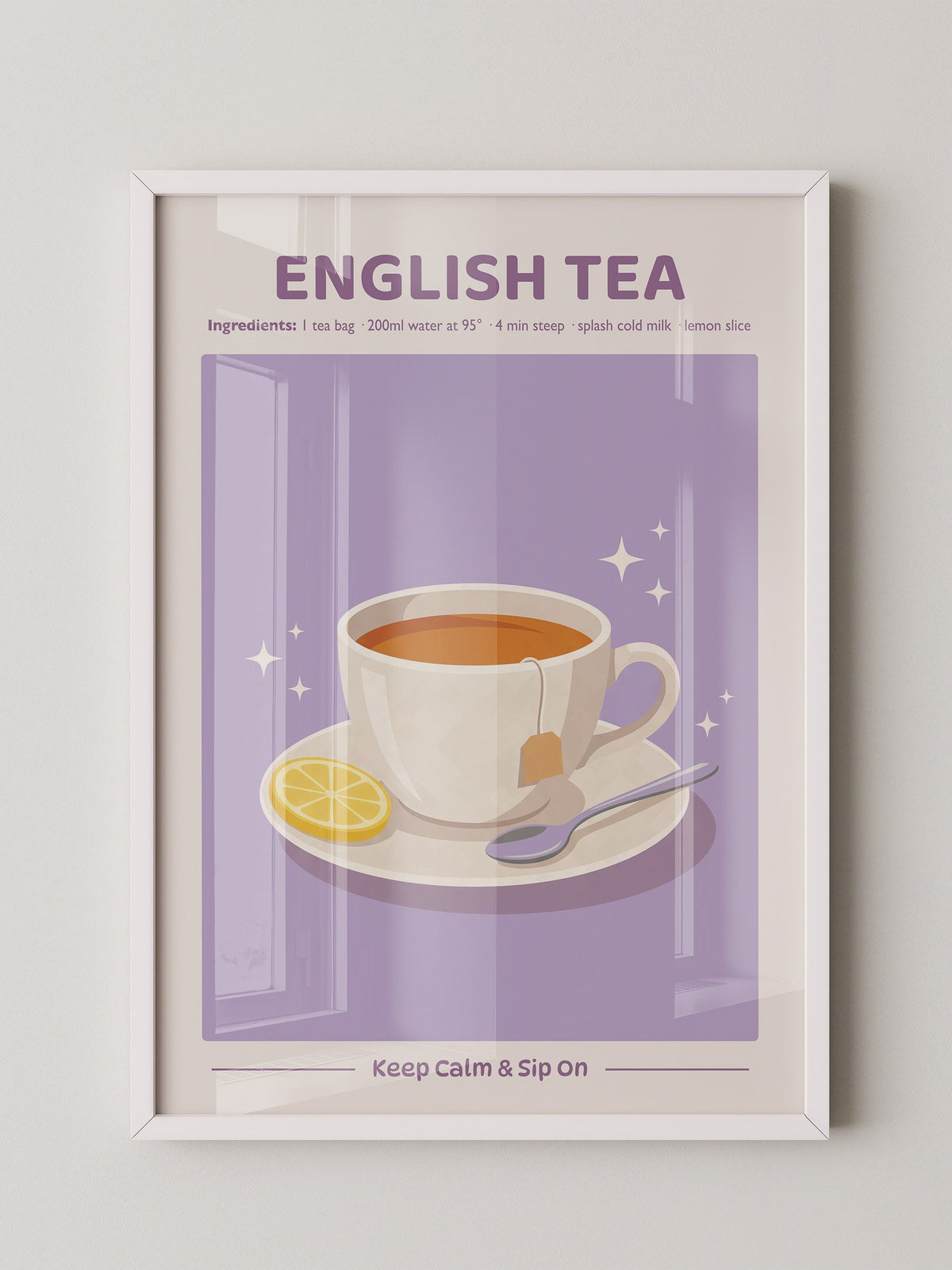 Englischer Tee lila Glanz