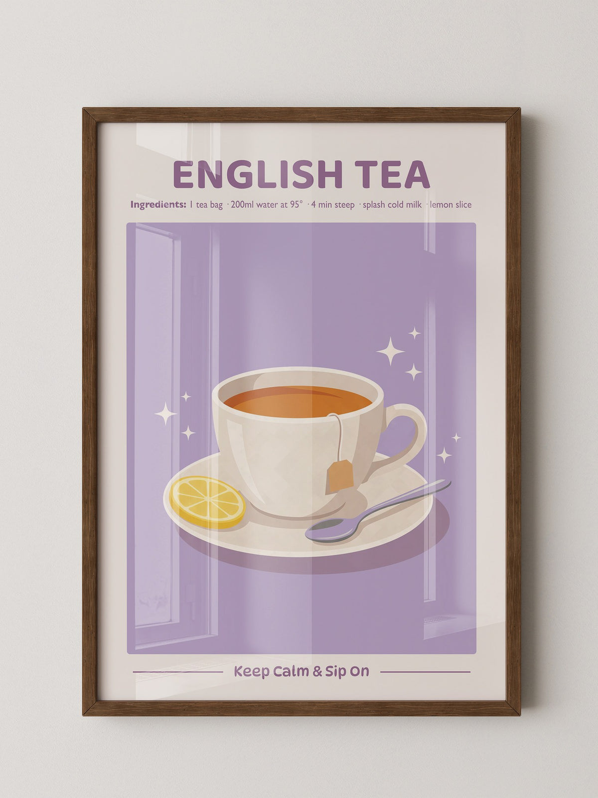 Englischer Tee lila Glanz