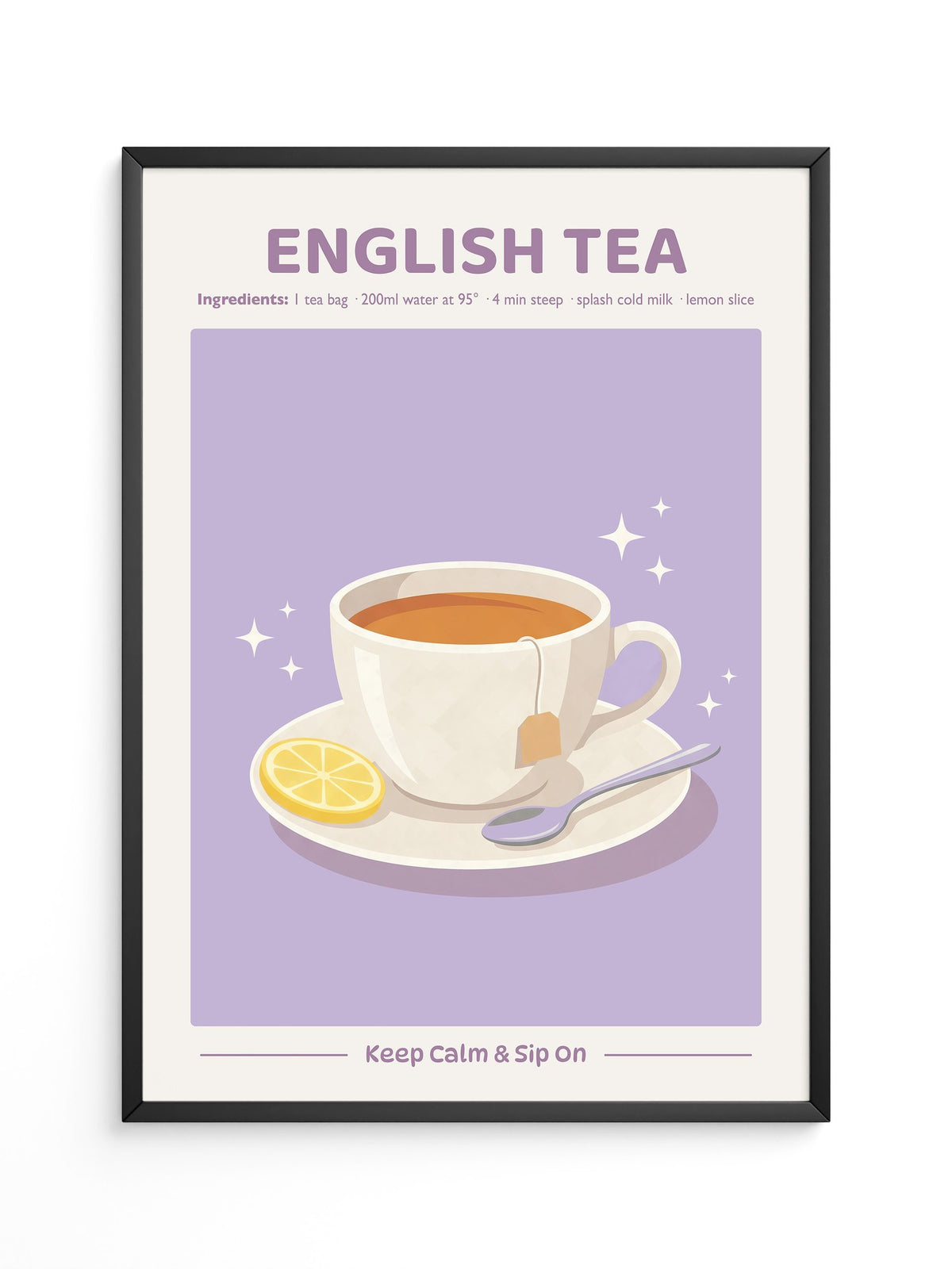 Englischer Tee lila Glanz