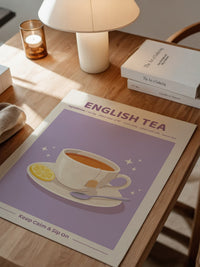 Englischer Tee lila Glanz