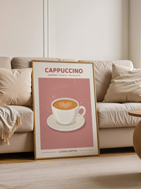 Herz Cappuccino rosa Hintergrund