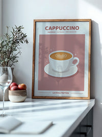 Herz Cappuccino rosa Hintergrund