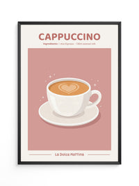 Herz Cappuccino rosa Hintergrund