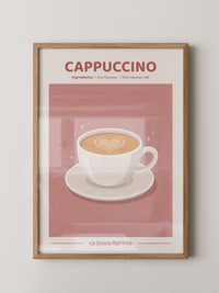 Herz Cappuccino rosa Hintergrund