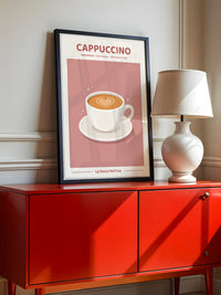 Herz Cappuccino rosa Hintergrund