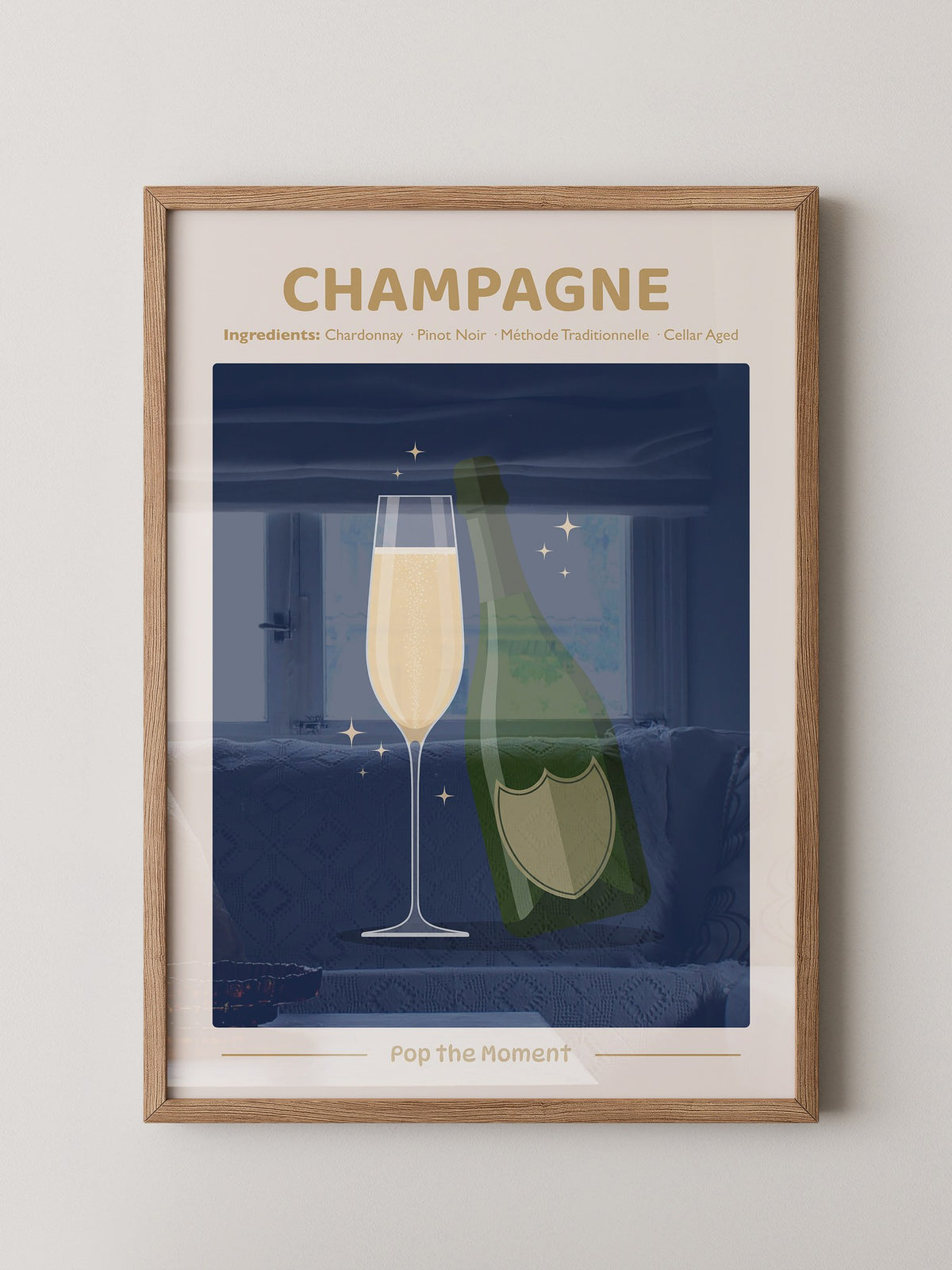 Champagnerflasche Elegant Gold