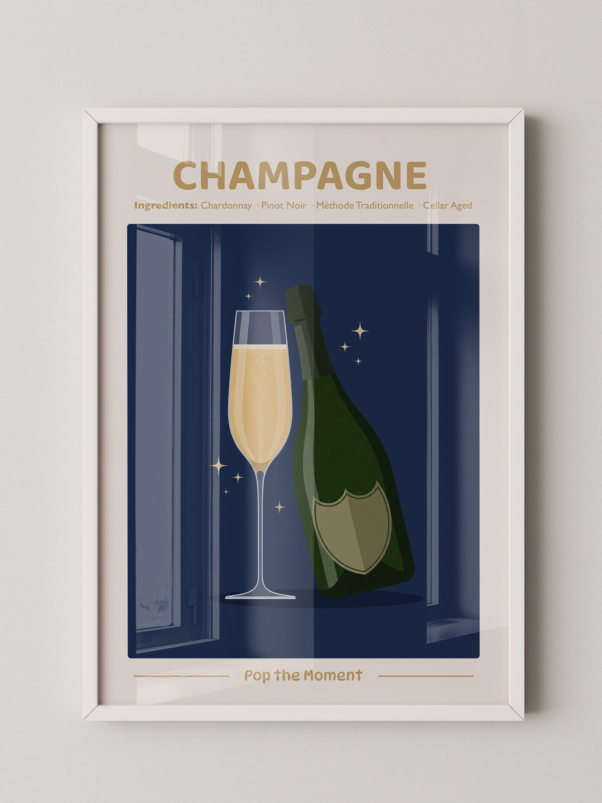 Champagnerflasche Elegant Gold