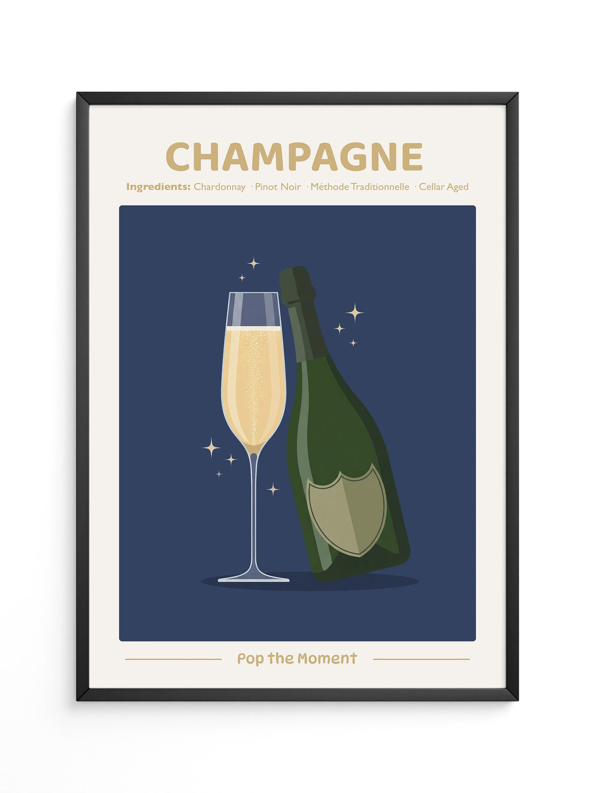 Champagnerflasche Elegant Gold
