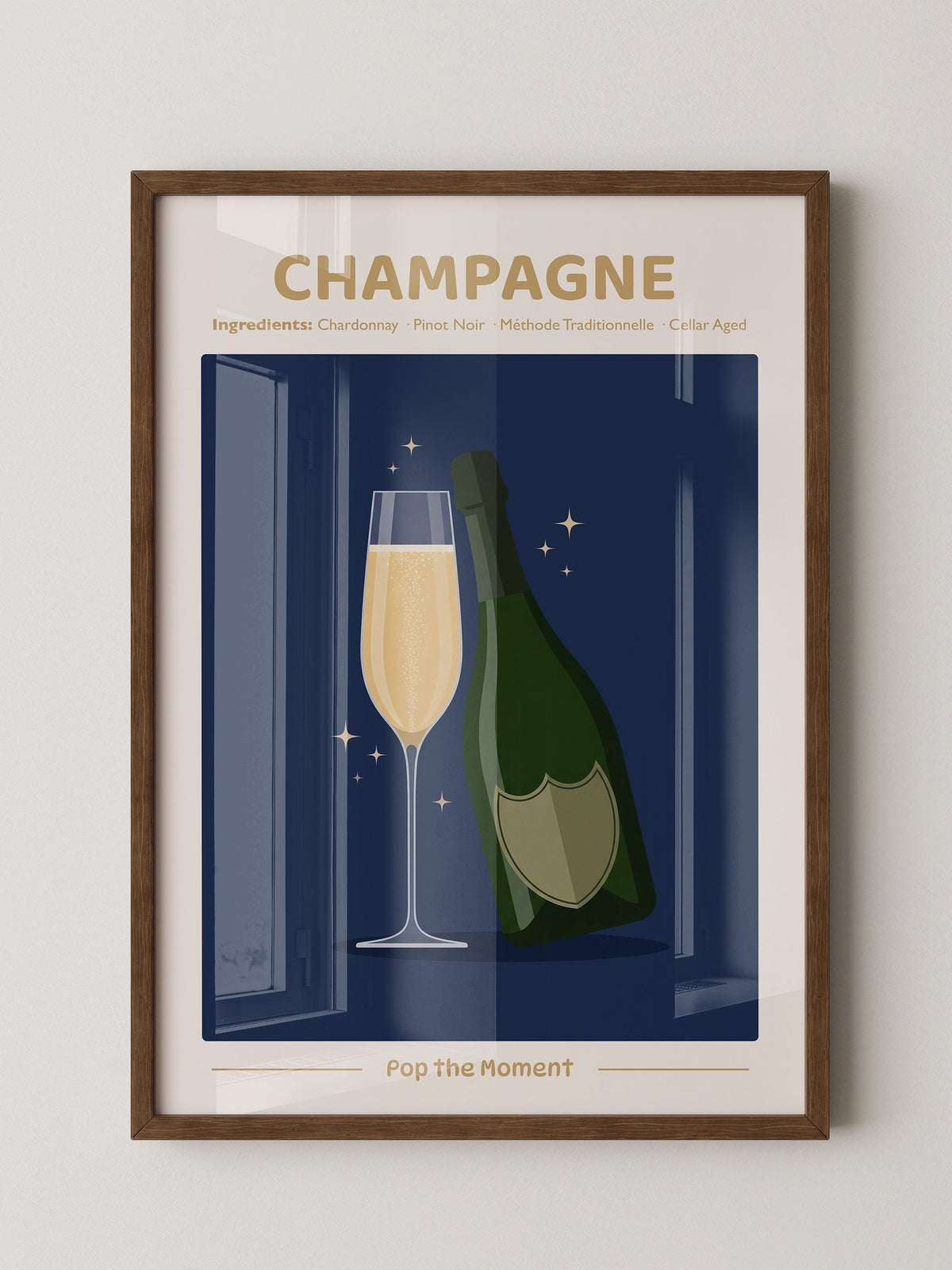 Champagnerflasche Elegant Gold
