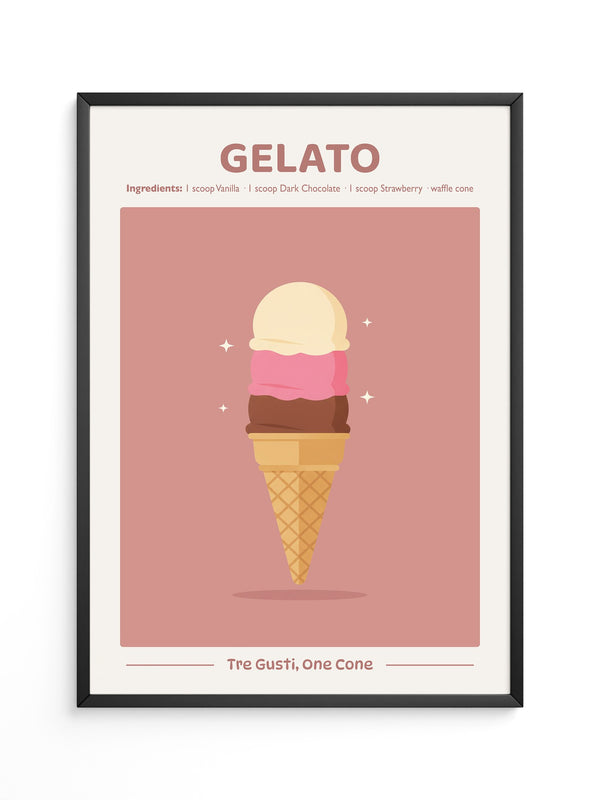 Dreifachgelato Pastellfarben