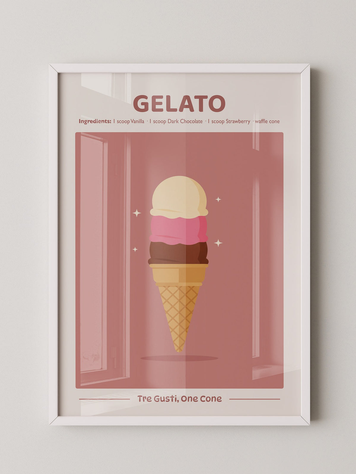 Dreifachgelato Pastellfarben