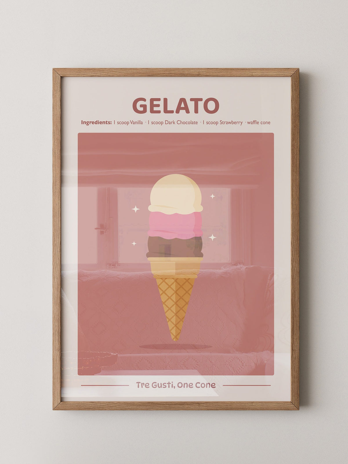 Dreifachgelato Pastellfarben