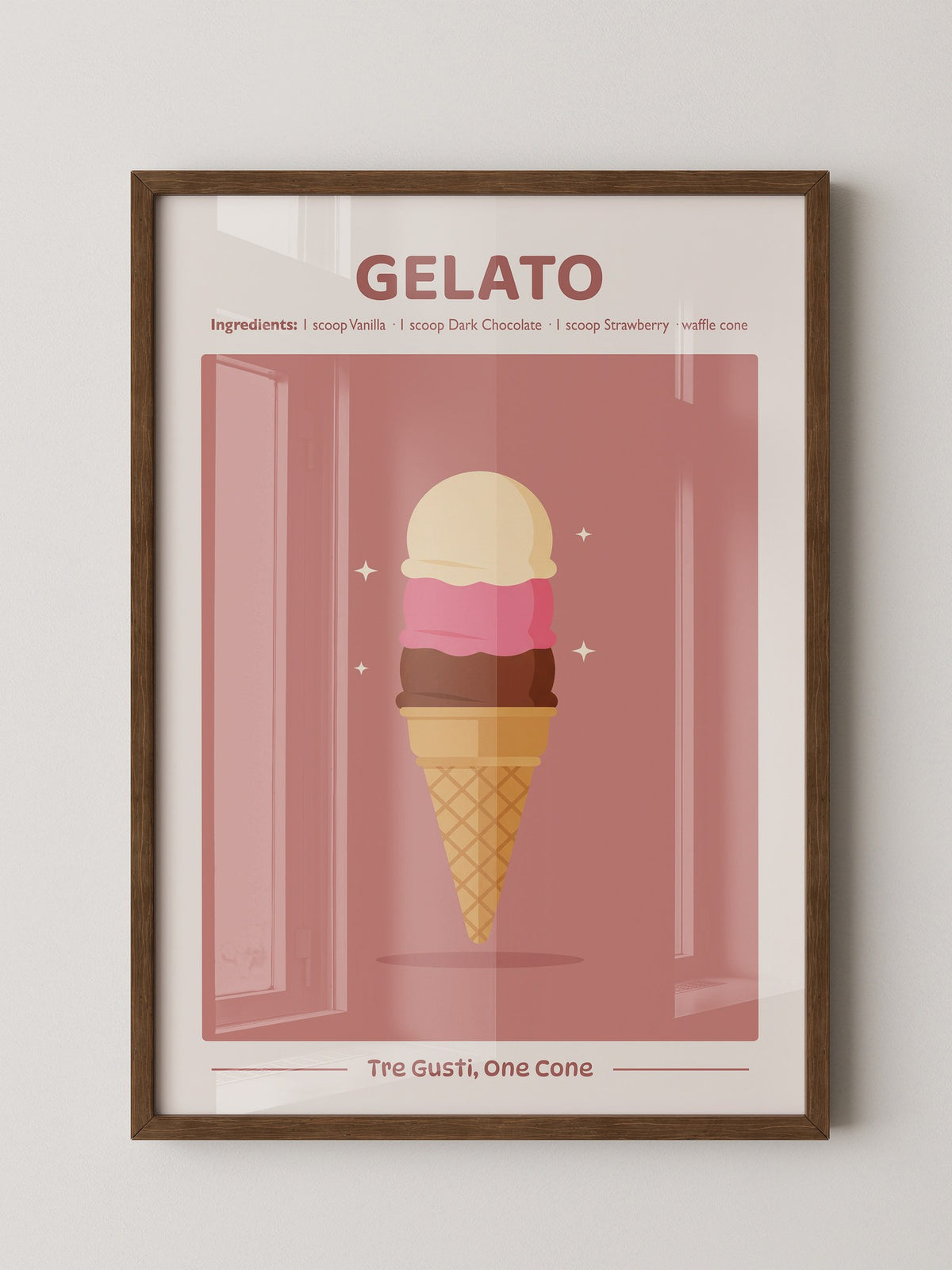 Dreifachgelato Pastellfarben