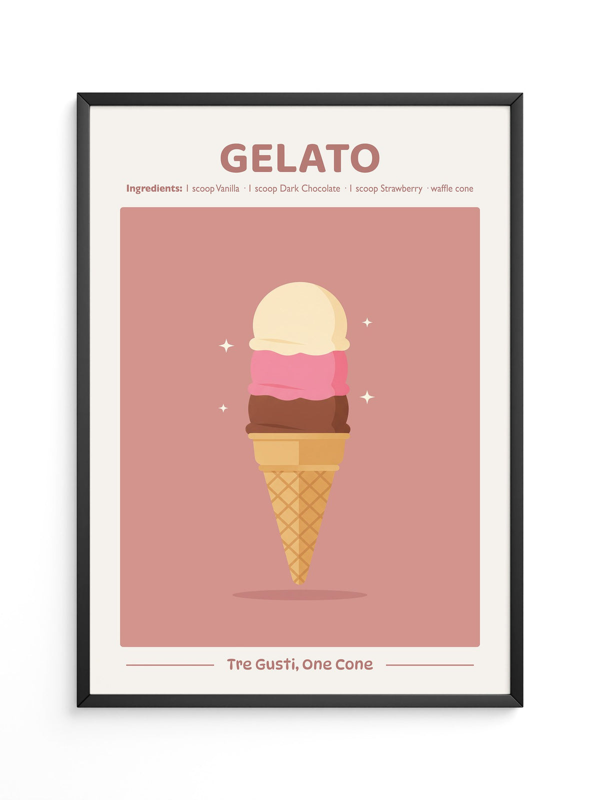 Dreifachgelato Pastellfarben