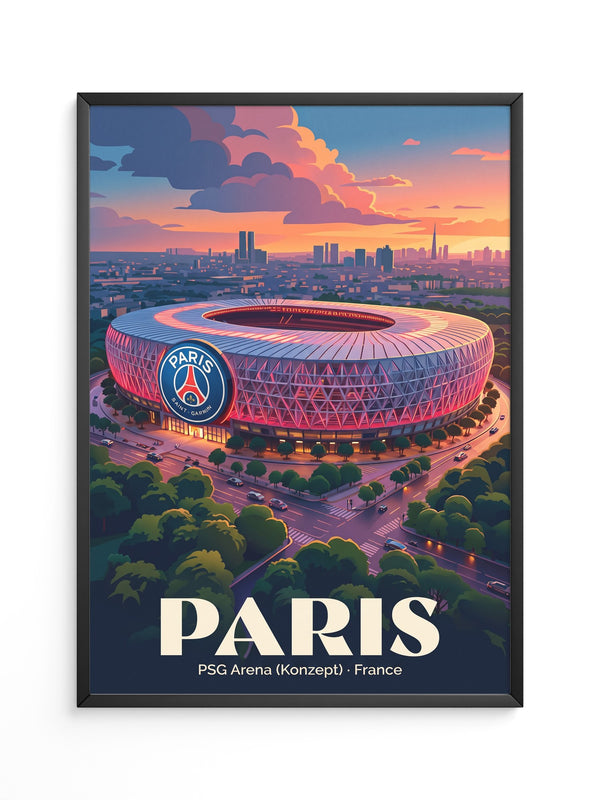 PSG Stadion Abenddämmerung