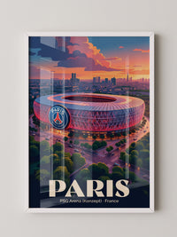 PSG Stadion Abenddämmerung