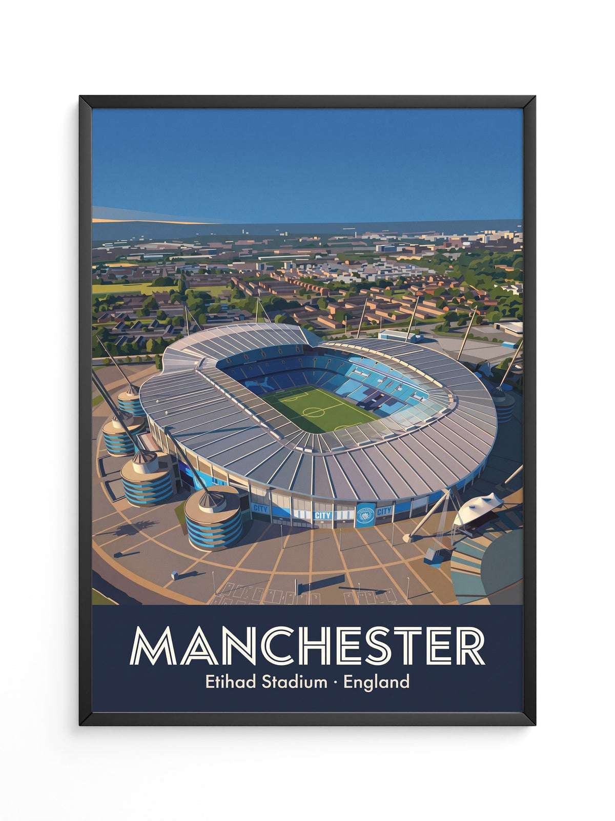 Etihad Stadion Manchester Illustration