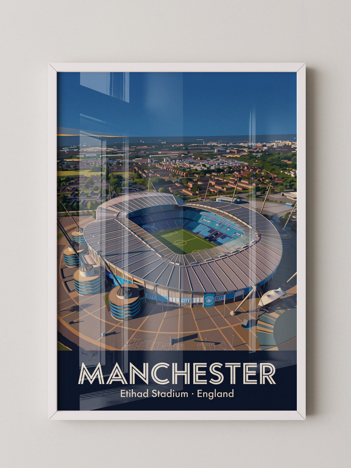 Etihad Stadion Manchester Illustration