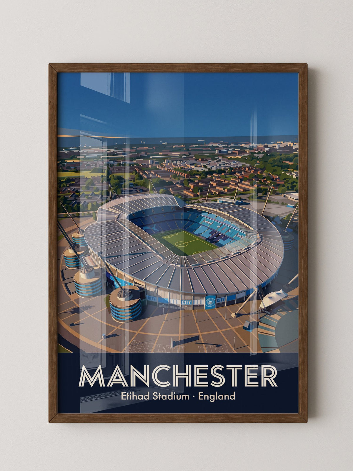 Etihad Stadion Manchester Illustration