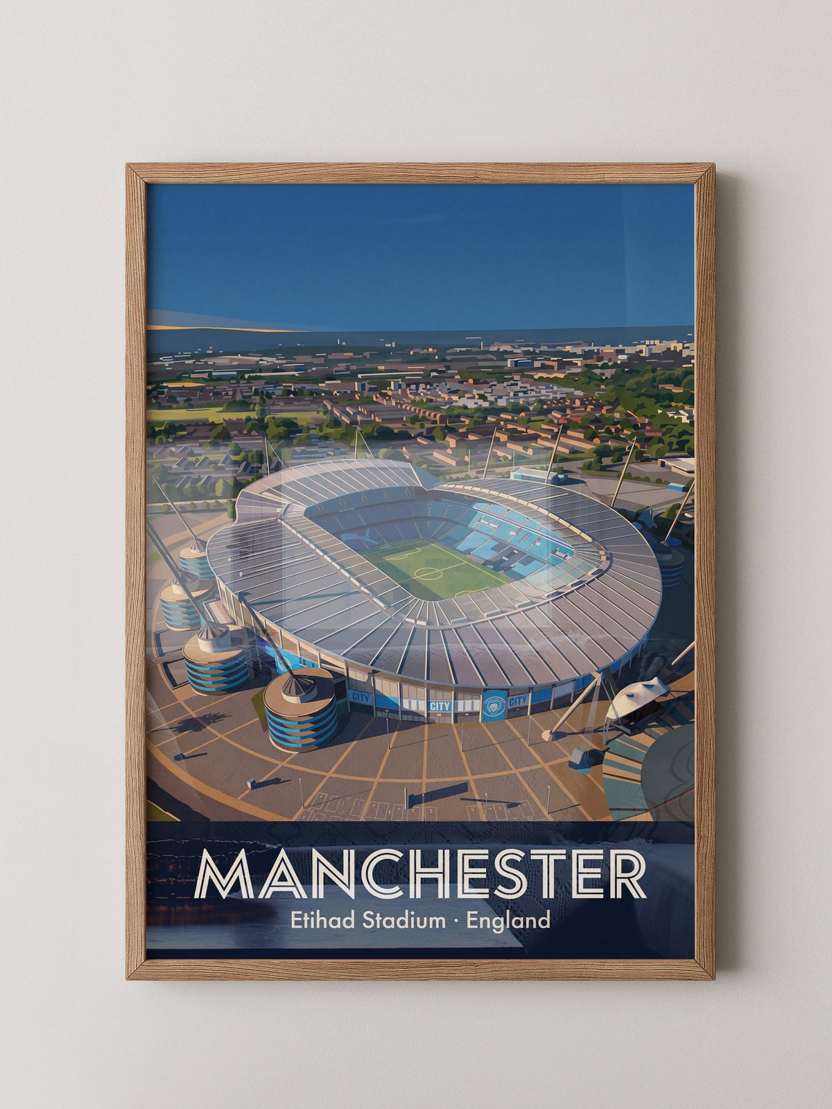 Etihad Stadion Manchester Illustration