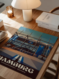 Volksparkstadion Grafik Blau
