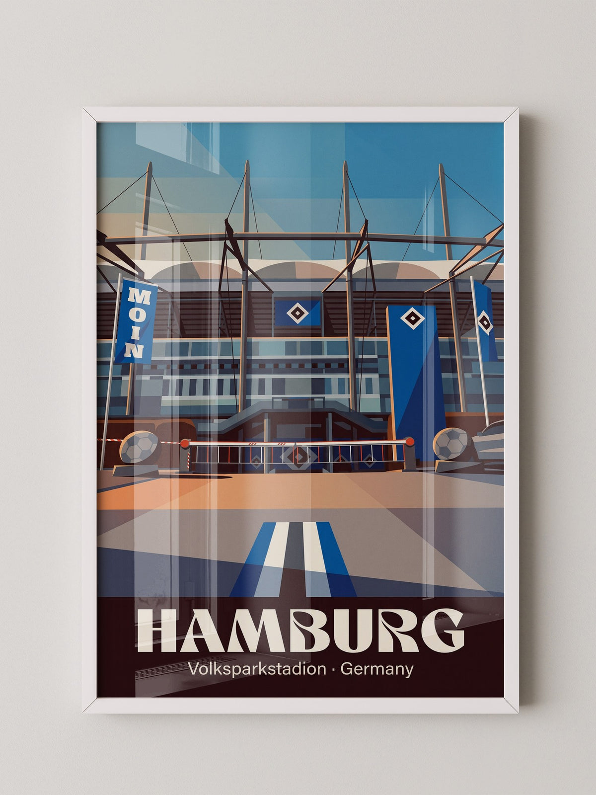 Volksparkstadion Grafik Blau