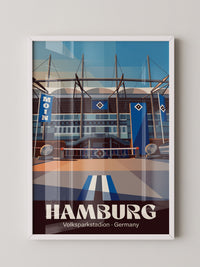 Volksparkstadion Grafik Blau