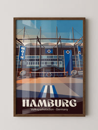 Volksparkstadion Grafik Blau