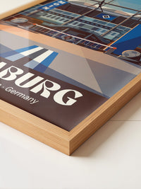 Volksparkstadion Grafik Blau