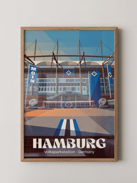 Volksparkstadion Grafik Blau