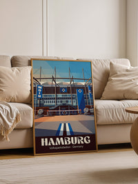 Volksparkstadion Grafik Blau