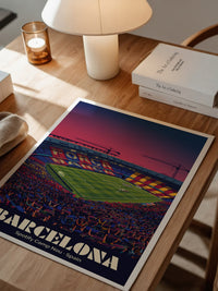 Camp Nou Abenddämmerung Szenerie