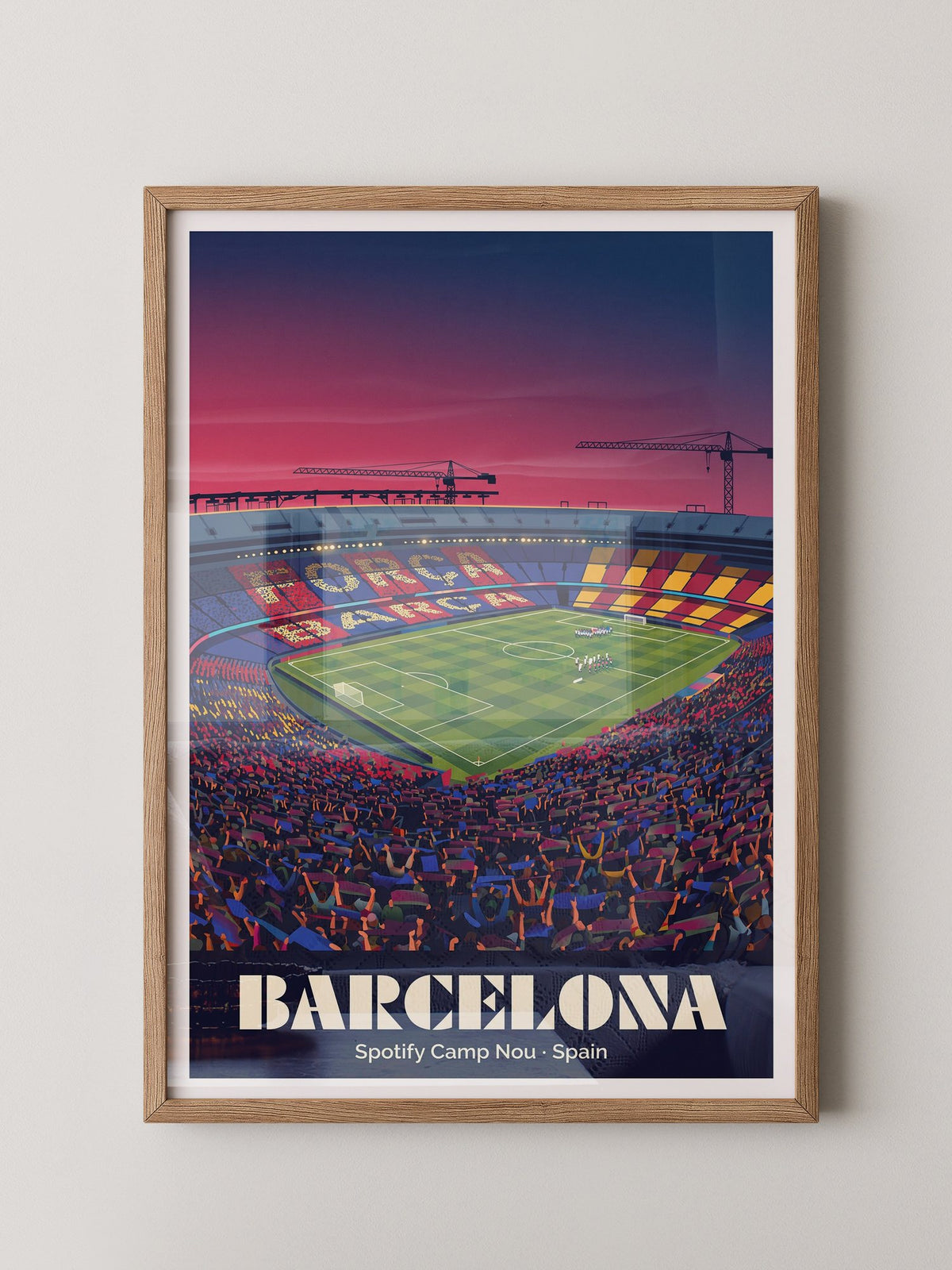 Camp Nou Abenddämmerung Szenerie