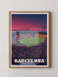 Camp Nou Abenddämmerung Szenerie