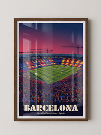 Camp Nou Abenddämmerung Szenerie