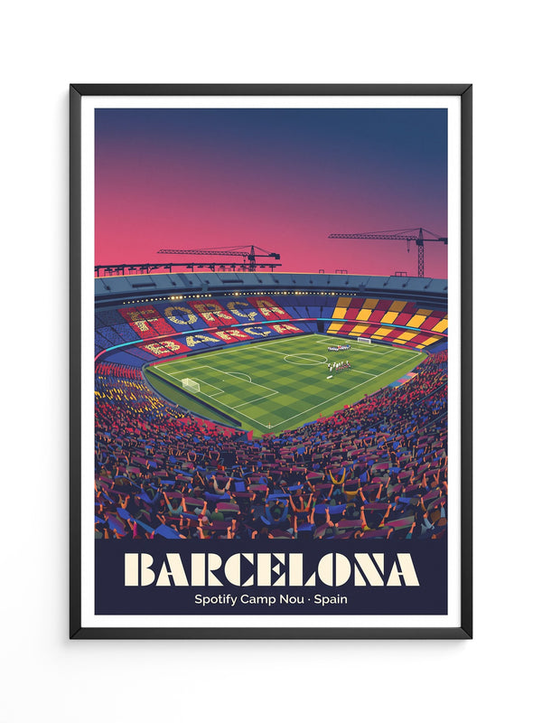 Camp Nou Abenddämmerung Szenerie
