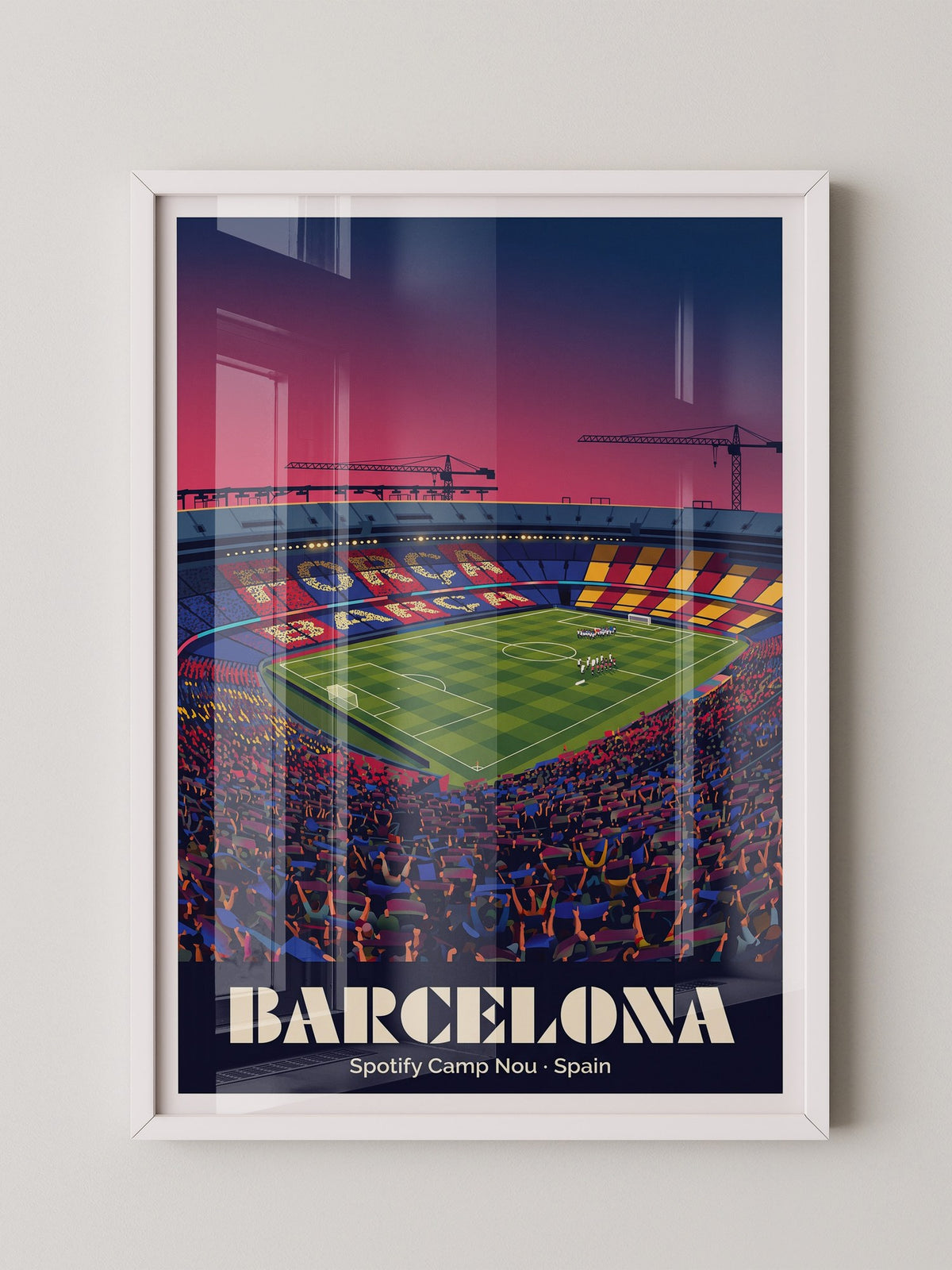 Camp Nou Abenddämmerung Szenerie