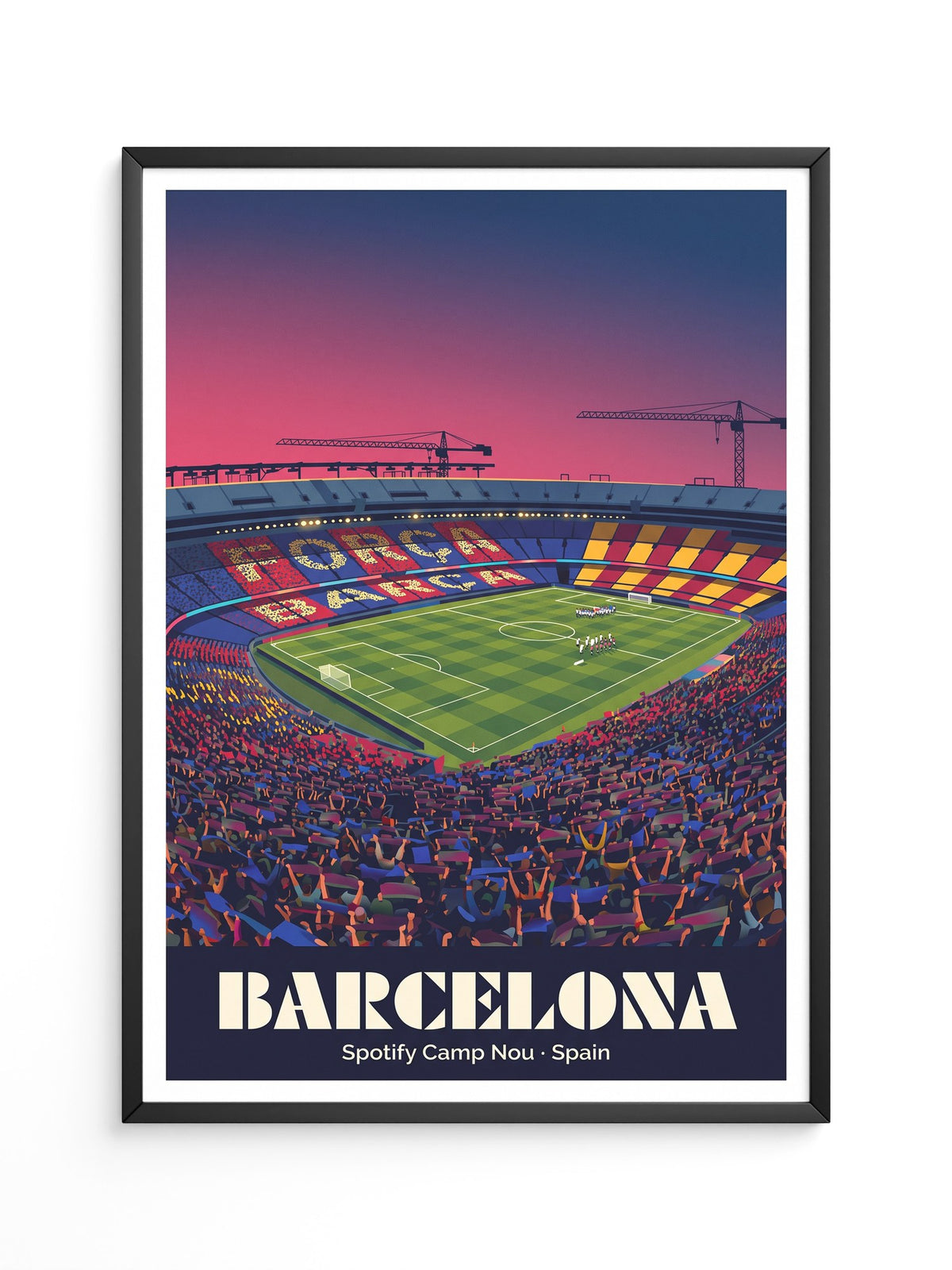 Camp Nou Abenddämmerung Szenerie