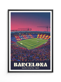 Camp Nou Abenddämmerung Szenerie