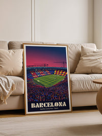 Camp Nou Abenddämmerung Szenerie