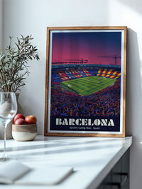 Camp Nou Abenddämmerung Szenerie